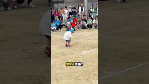 病気の少年がレースに参加